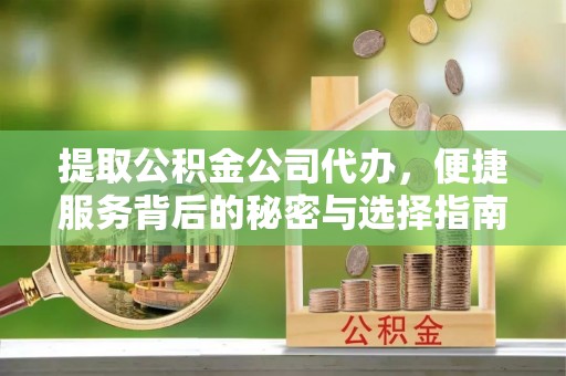 城关提取公积金公司代办，便捷服务背后的秘密与选择指南