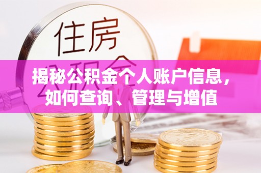 城关揭秘公积金个人账户信息，如何查询、管理与增值