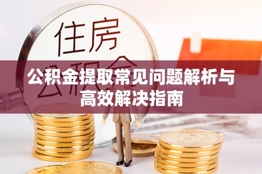 城关公积金提取常见问题解析与高效解决指南
