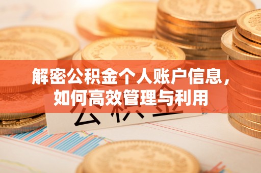 城关解密公积金个人账户信息，如何高效管理与利用
